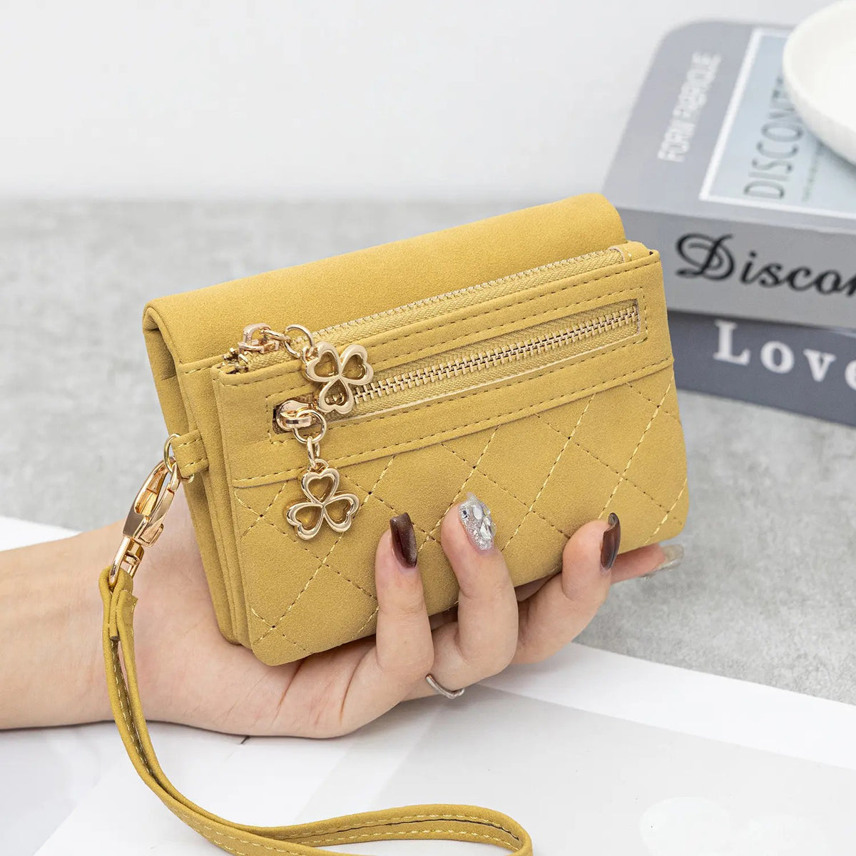 Suede Wristlet Wallet
