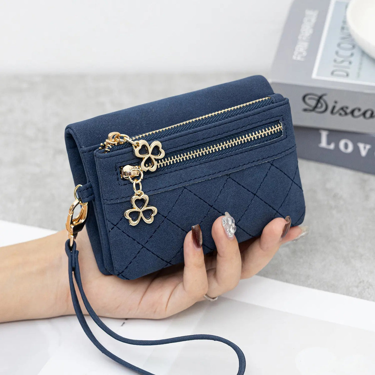 Suede Wristlet Wallet