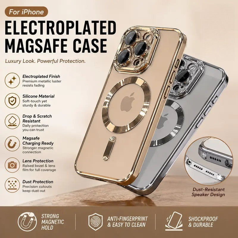 Gold-Tone Magnetic Phone Case