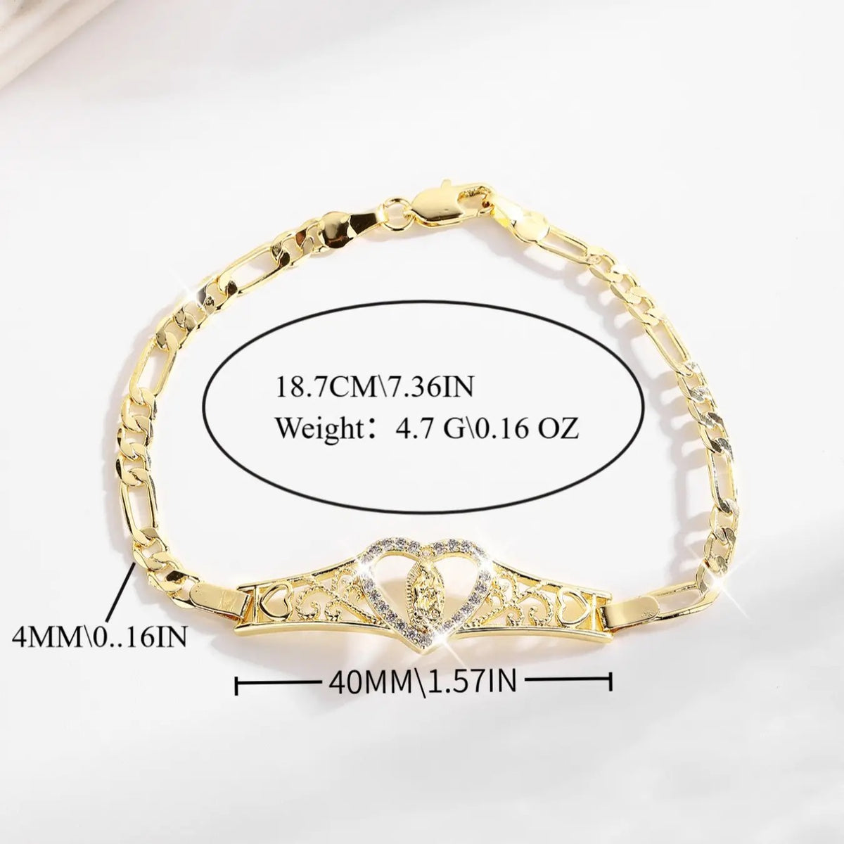Heart Filigree Bracelet