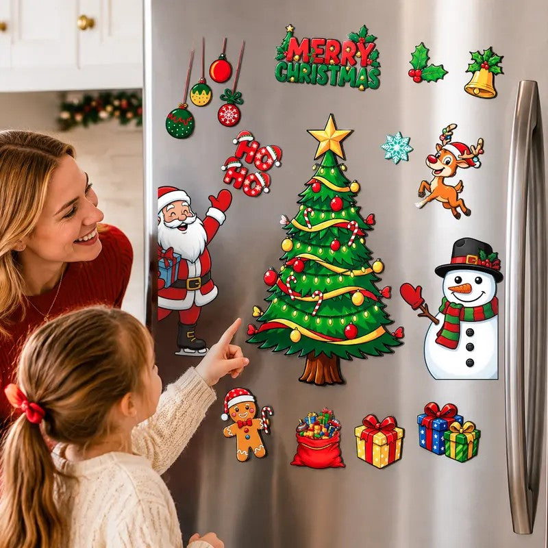 Christmas Holiday Magnet Set