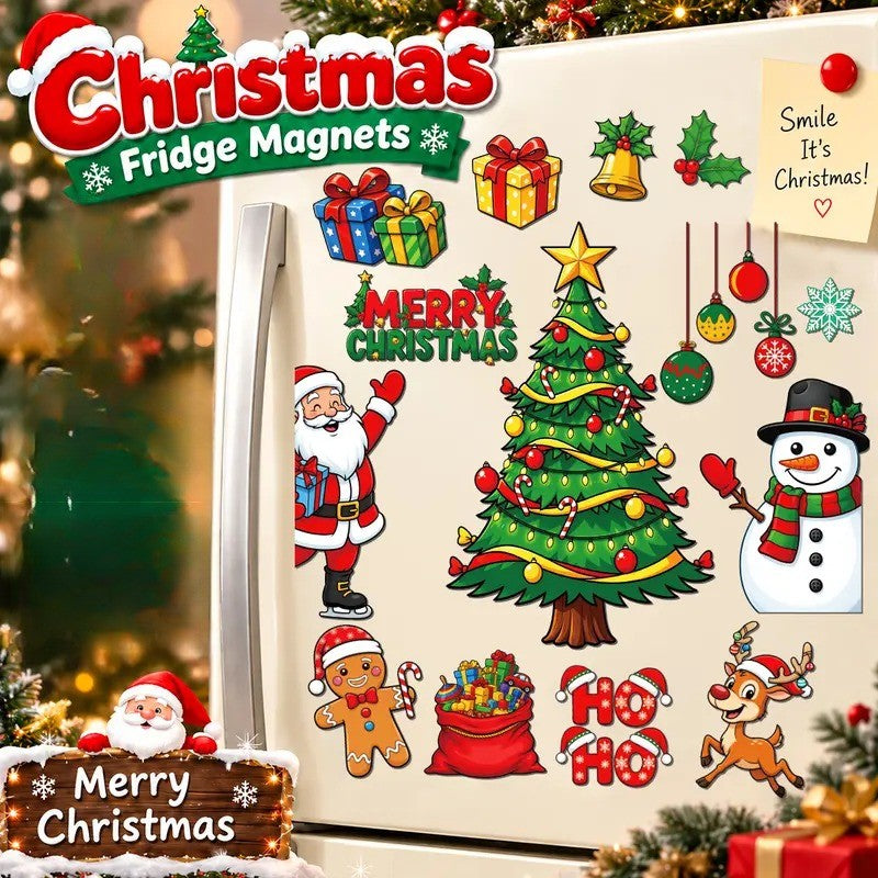 Christmas Holiday Magnet Set