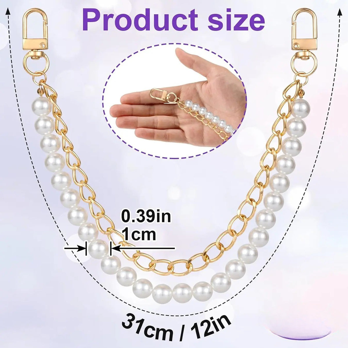 Pearl Chain Purse Strap