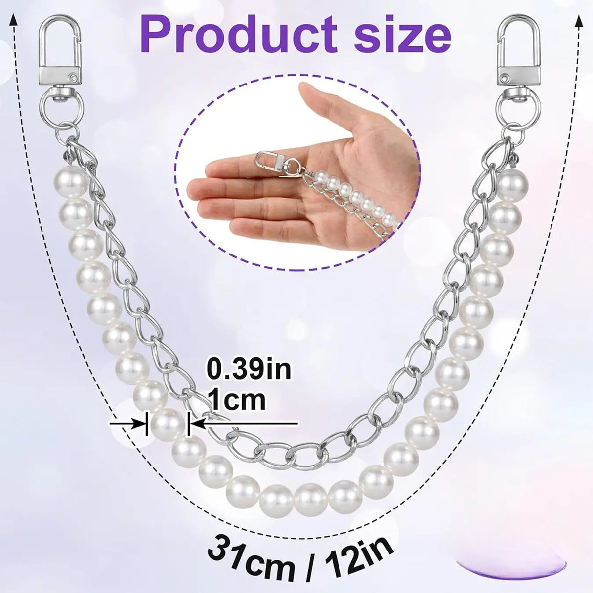 Pearl Chain Purse Strap