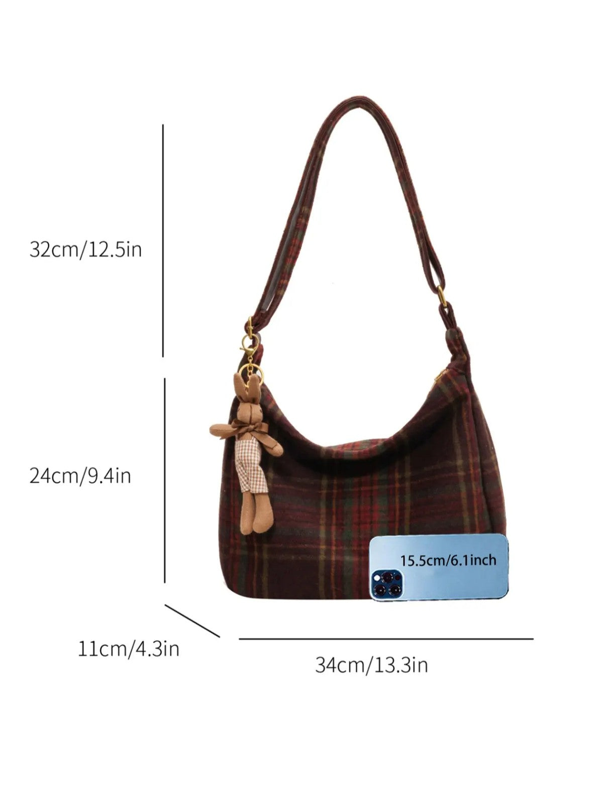 Plaid Shoulder Bag