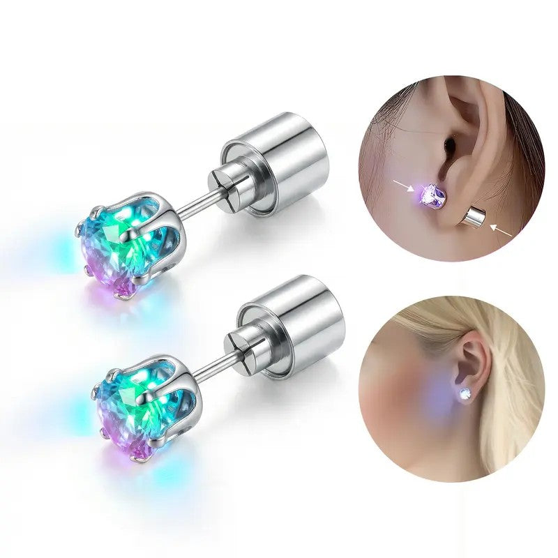 Glowing Crown Stud Earrings