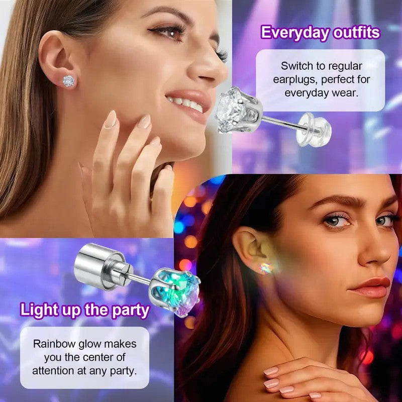 Glowing Crown Stud Earrings