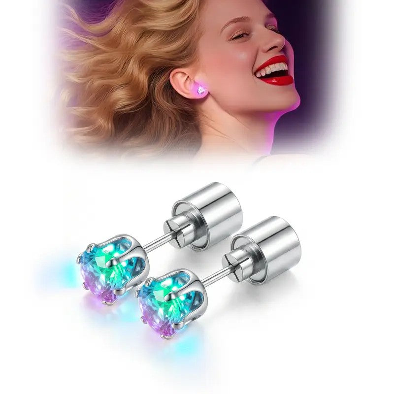 Glowing Crown Stud Earrings