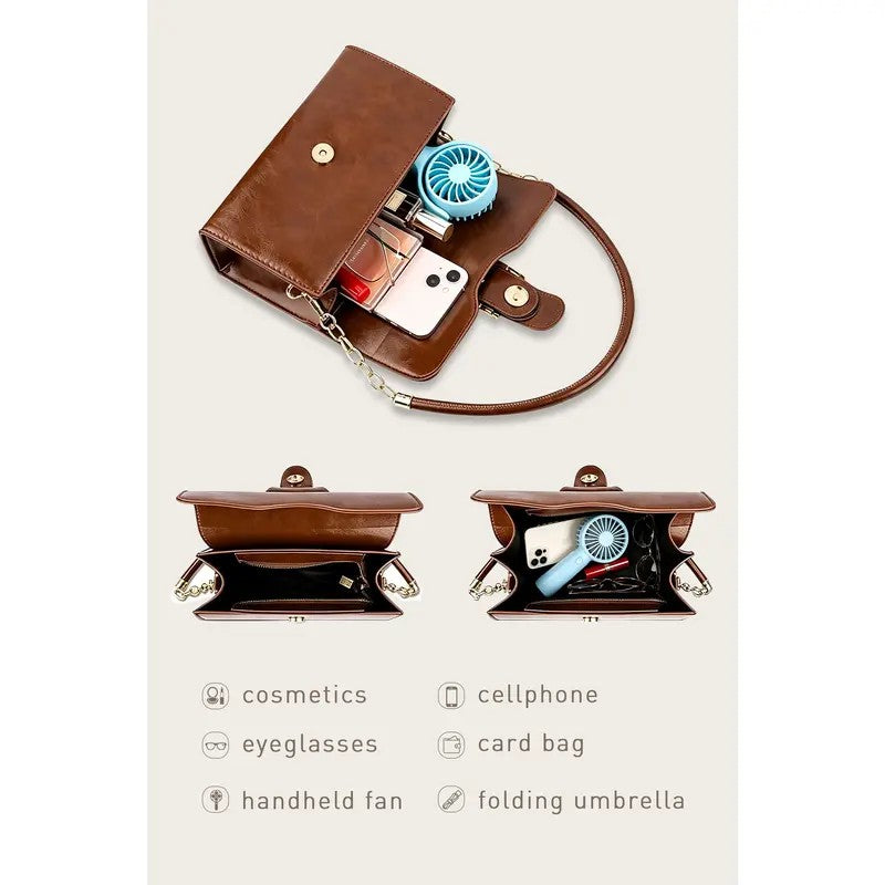 Buckle Chain Shoulder Bag
