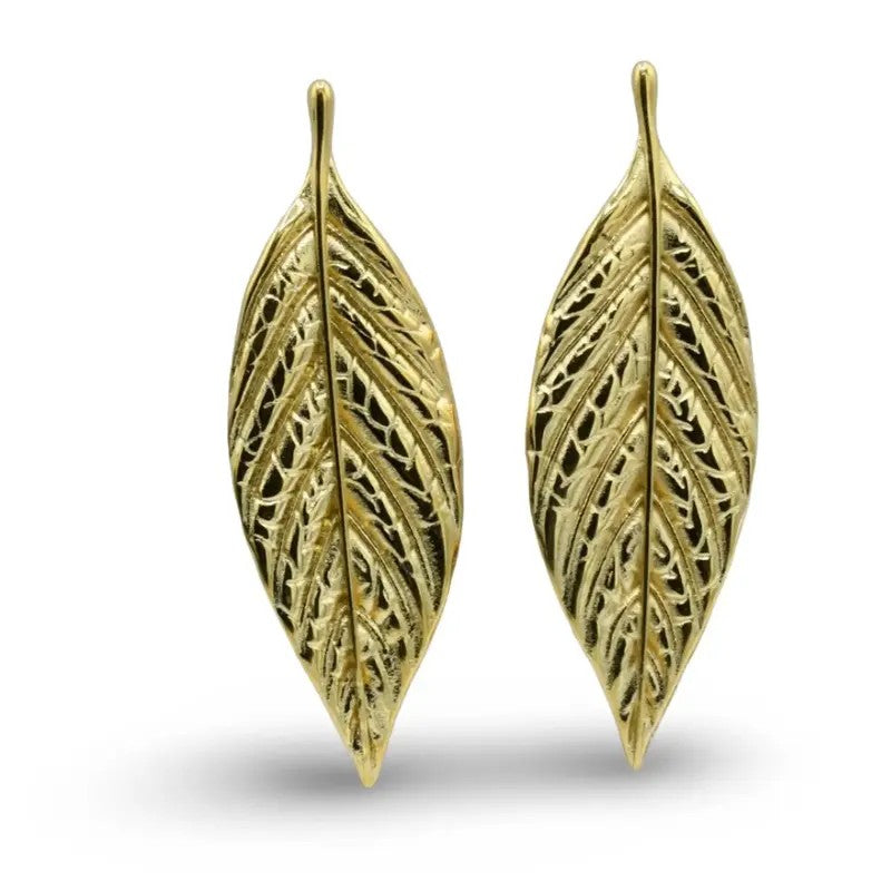 Openwork Leaf Drop Earrings