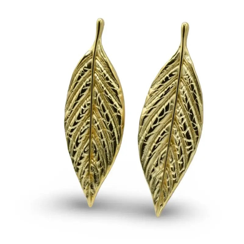 Openwork Leaf Drop Earrings