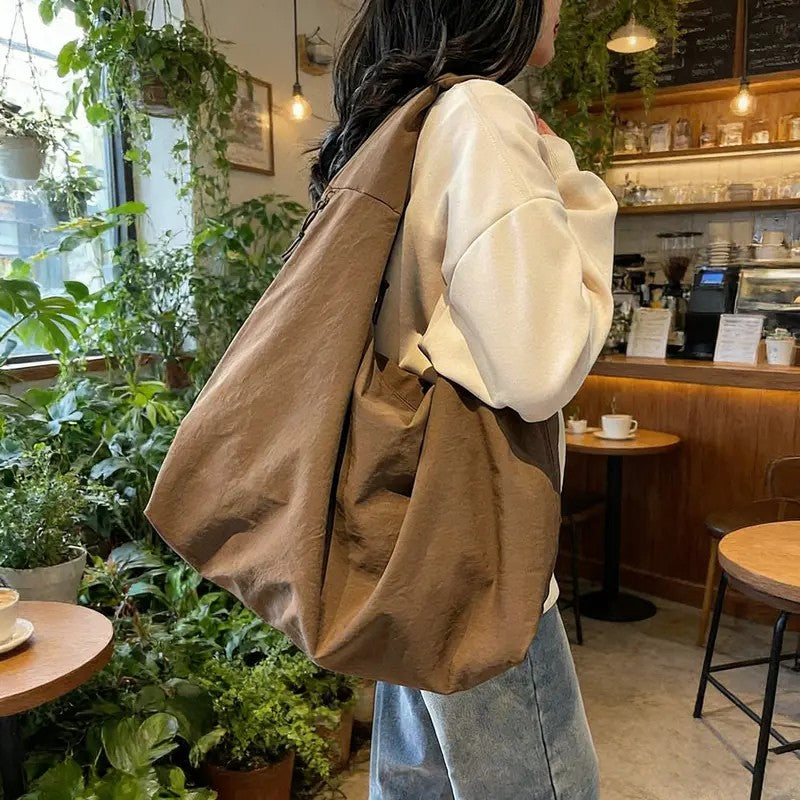 Brown Slouchy Tote Bag