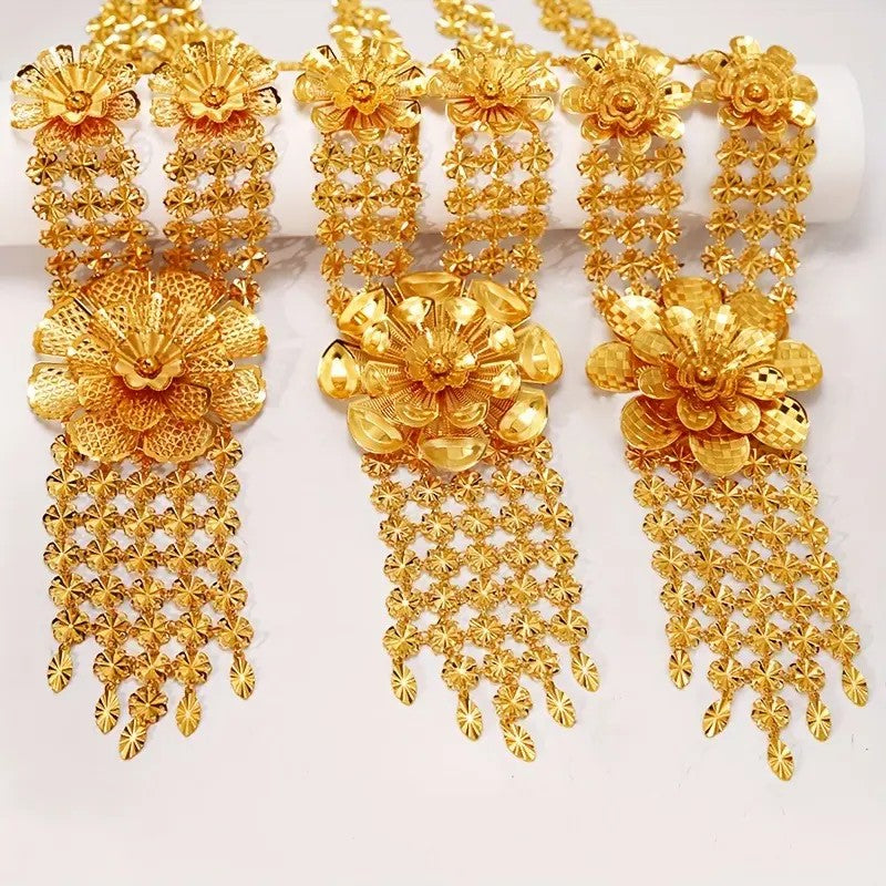 Floral Statement Necklace & Earring Set