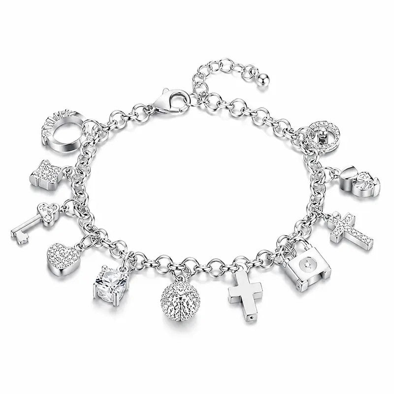 Multi-Charm Symbol Bracelet