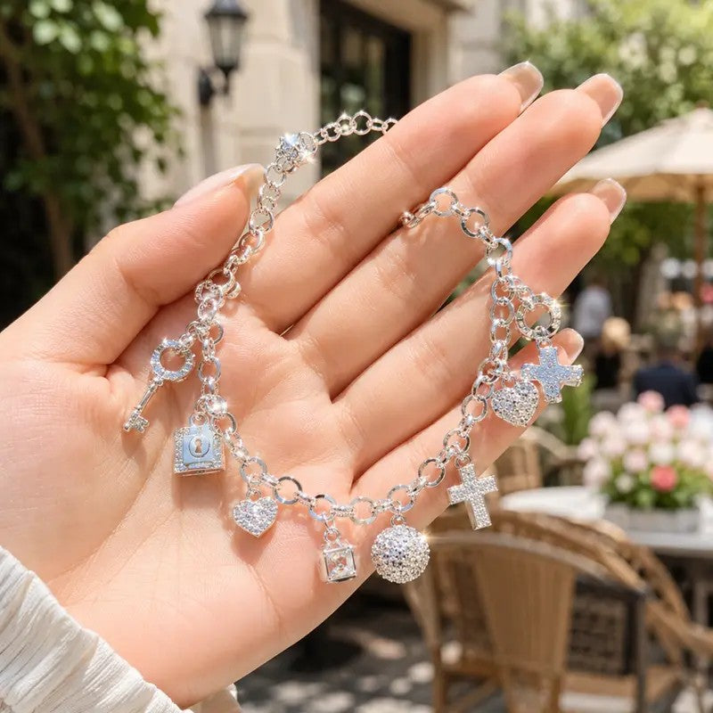 Multi-Charm Symbol Bracelet