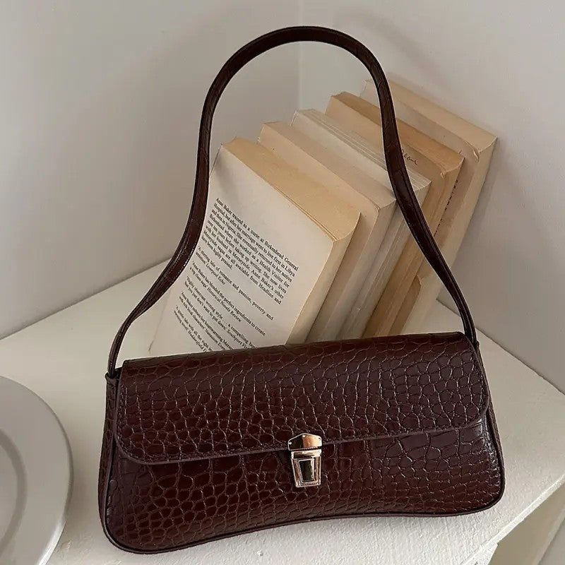 Glossy Burgundy Shoulder Bag