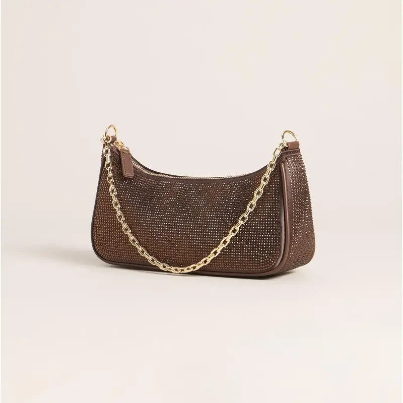 Rhinestone Chain Shoulder Bag