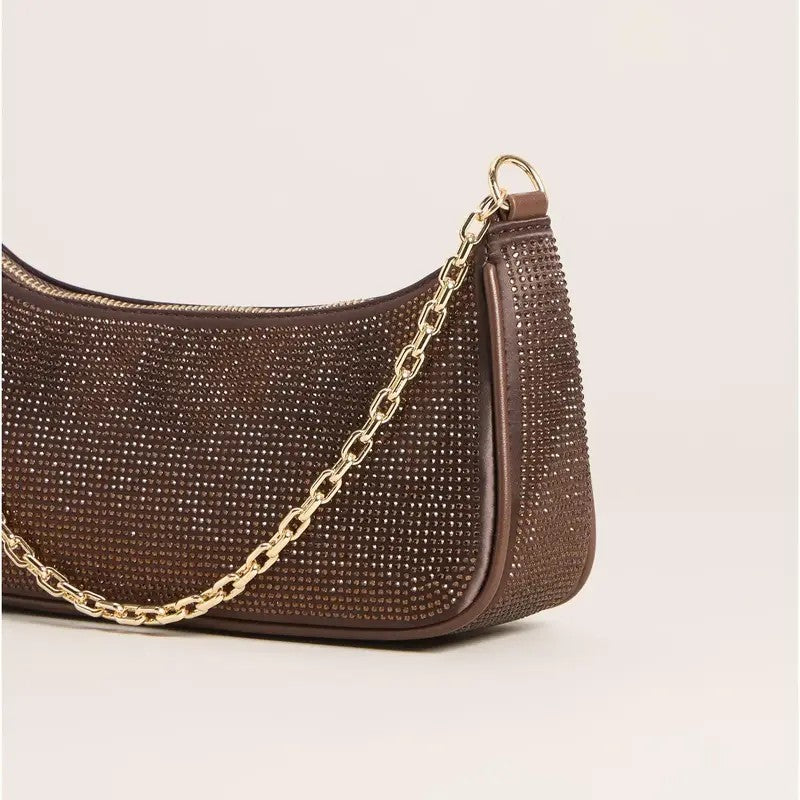 Rhinestone Chain Shoulder Bag