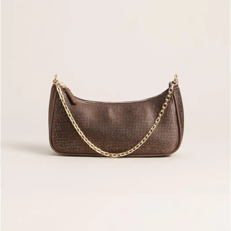 Rhinestone Chain Shoulder Bag