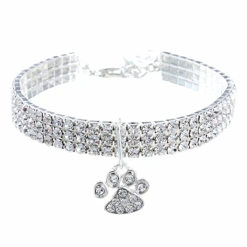 Crystal Paw Charm Bracelet