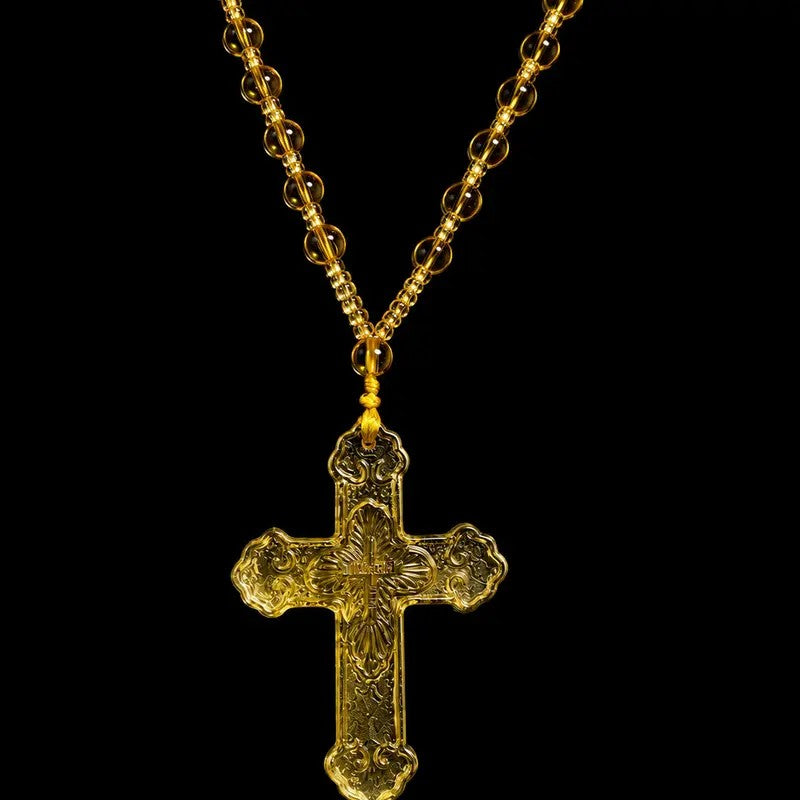Liuli Glass Cross Necklace