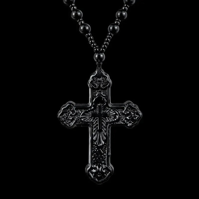 Liuli Glass Cross Necklace