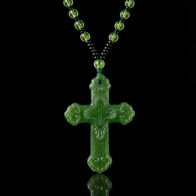 Liuli Glass Cross Necklace