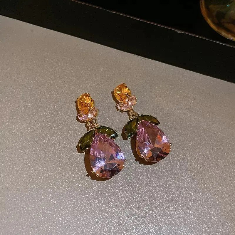 Multicolor Crystal Floral Statement Necklace