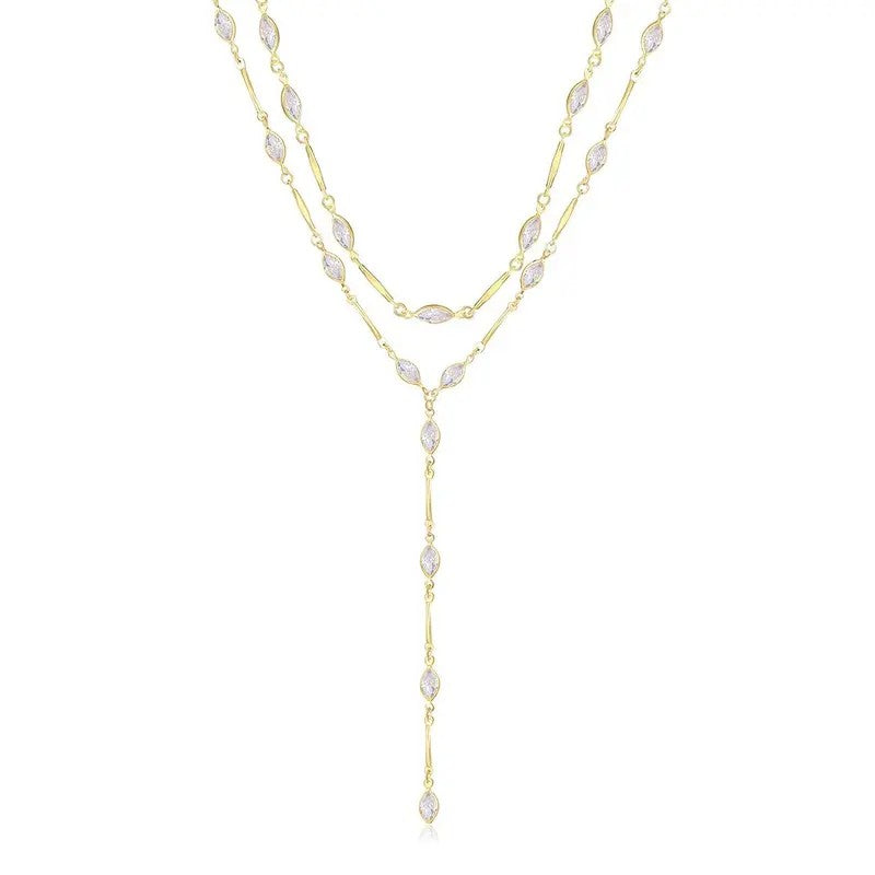 Cubic Zirconia Y-Necklace