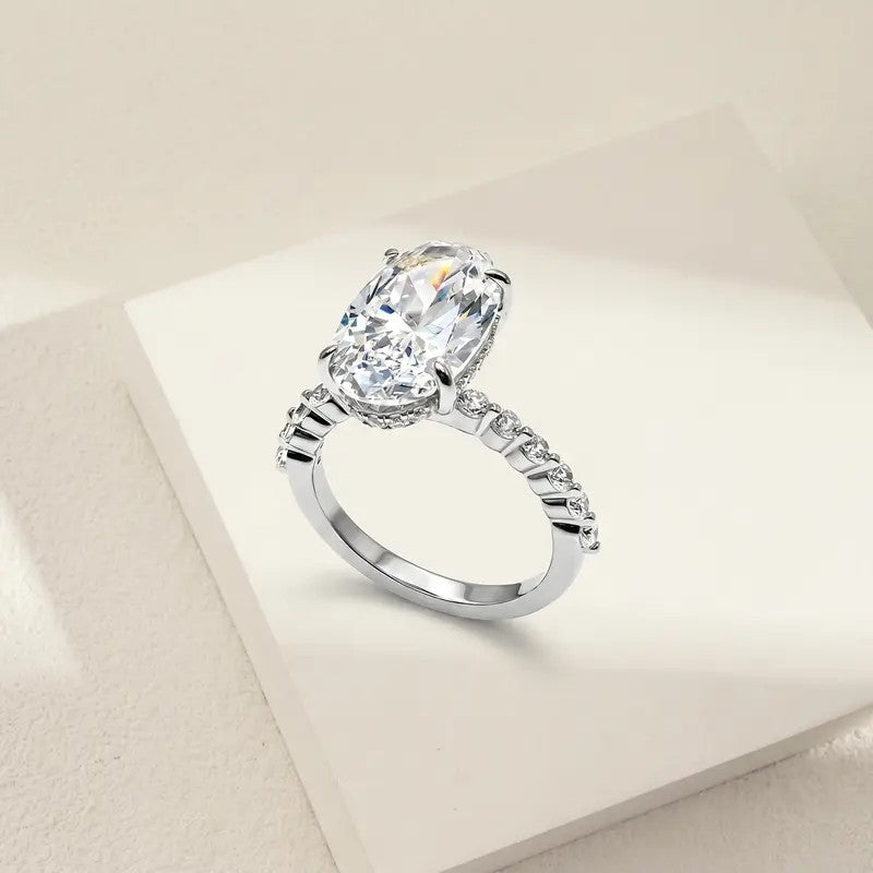 Oval Crystal Ring