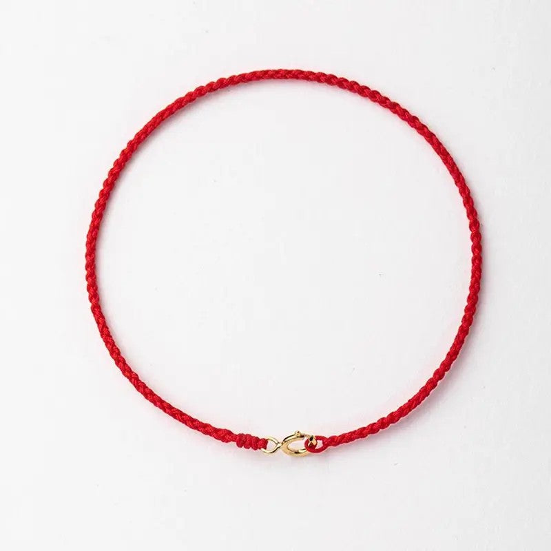 Red Braided String Bracelet
