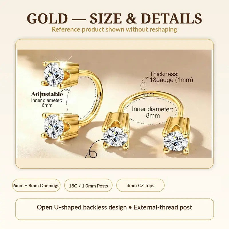 Round Crystal Stud Earring Set