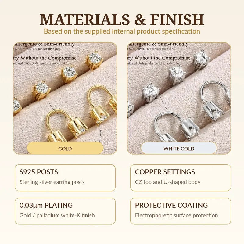 Round Crystal Stud Earring Set