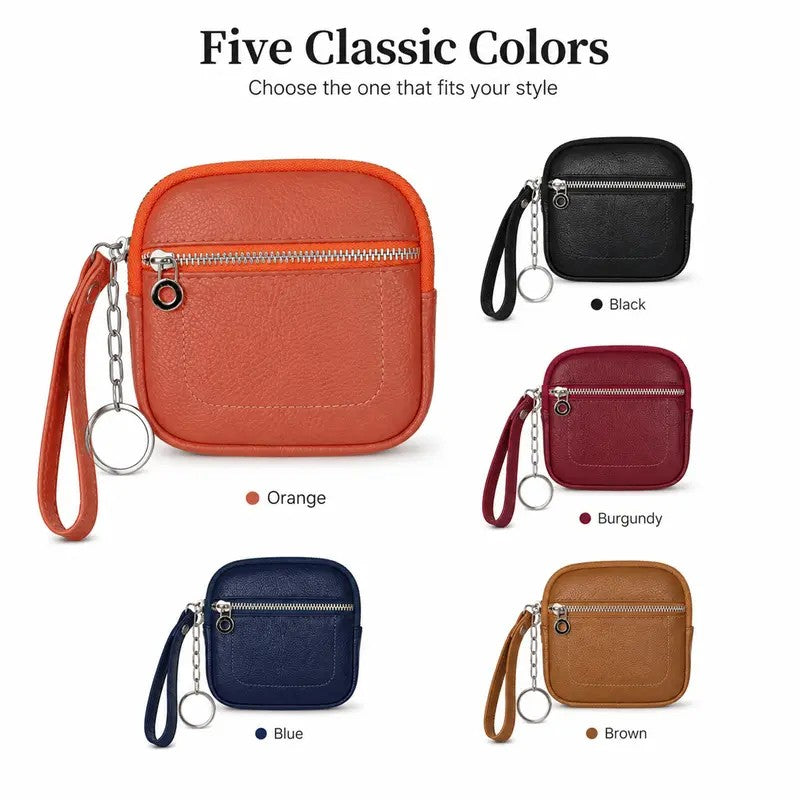 Pebbled Zip Wristlet