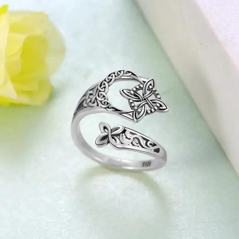 Celtic Trinity Knot Adjustable Ring