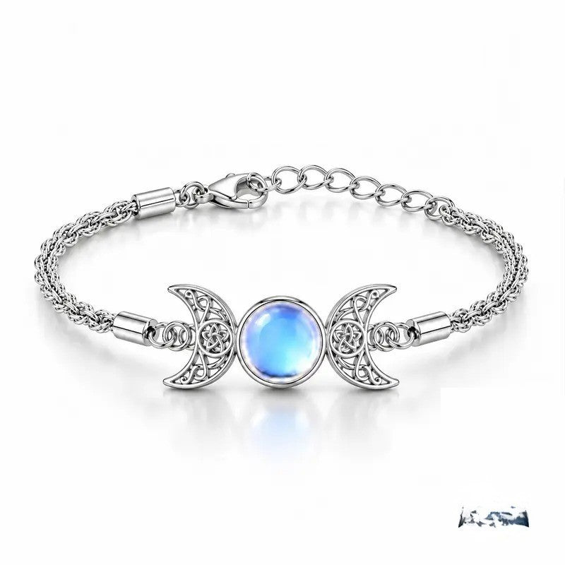 Moonstone Oval Adjustable Bracelet