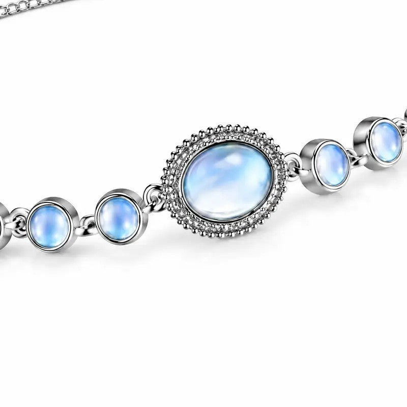 Moonstone Oval Adjustable Bracelet