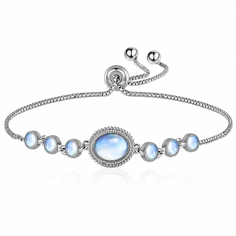 Moonstone Oval Adjustable Bracelet