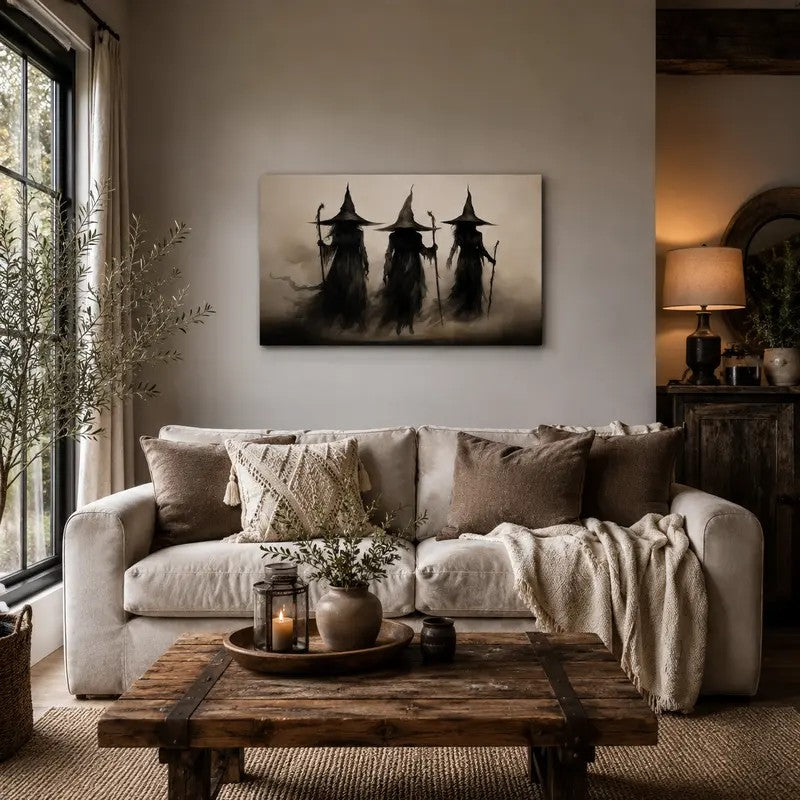 Three Witches Canvas Wall Art