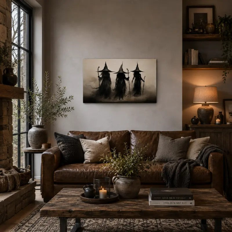 Three Witches Canvas Wall Art
