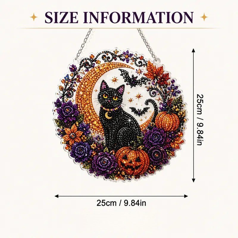 Black Cat Diamond Art Ornament