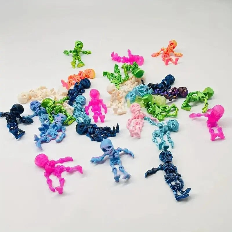 Colorful Skeleton Figurine Set