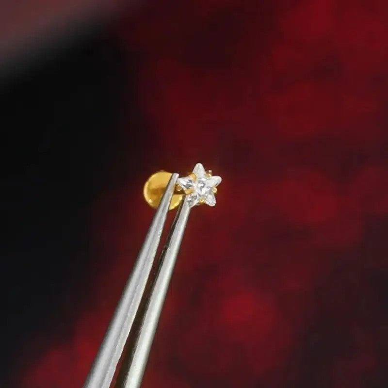 Crystal Star Flat Back Stud