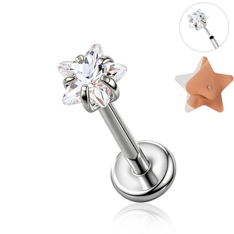 Crystal Star Flat Back Stud