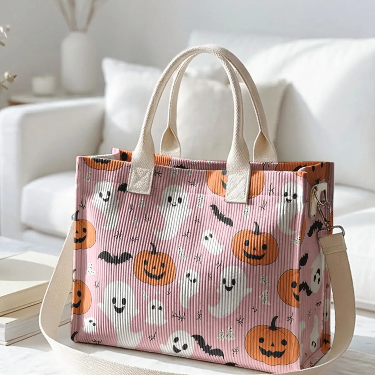 Ghost & Pumpkin Tote Bag