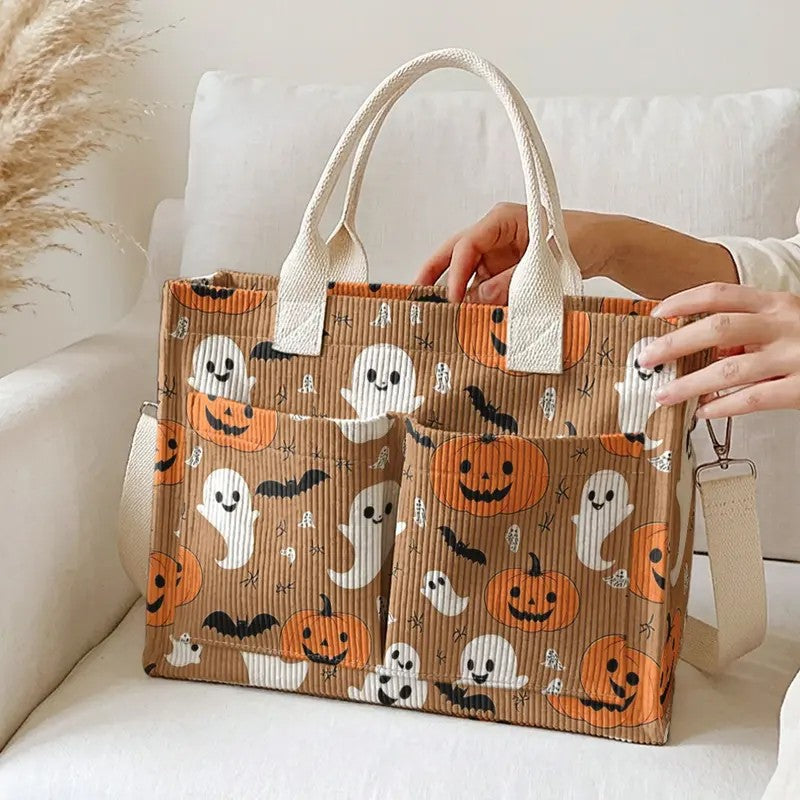 Ghost & Pumpkin Tote Bag