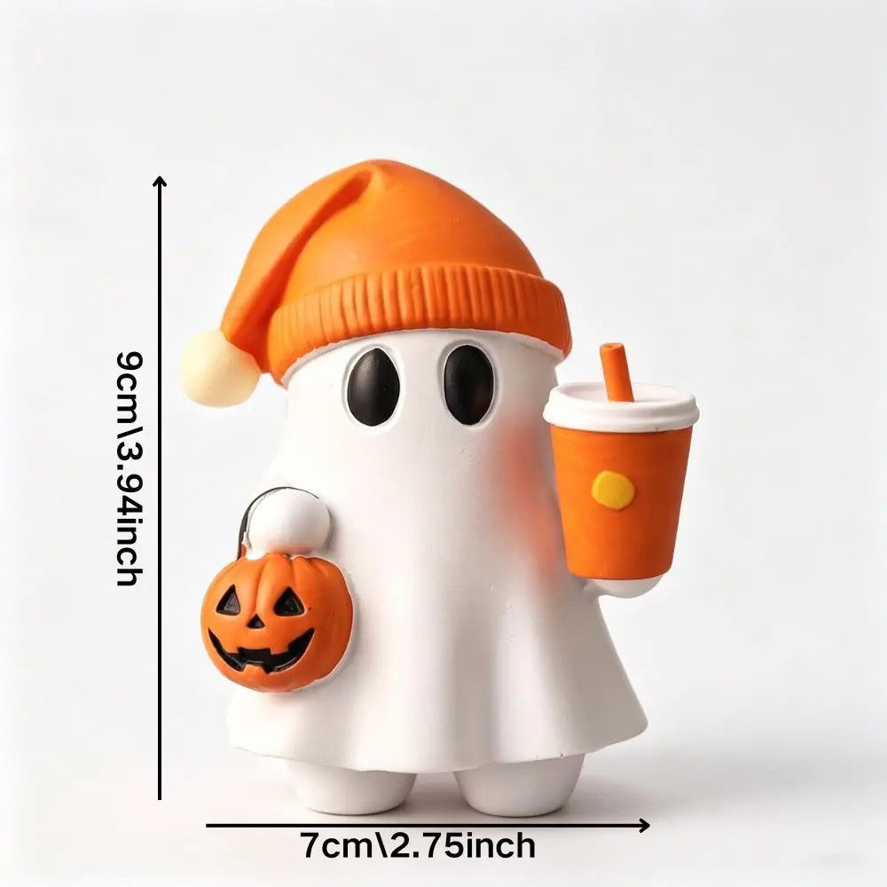 Ghost & Pumpkin Figurine