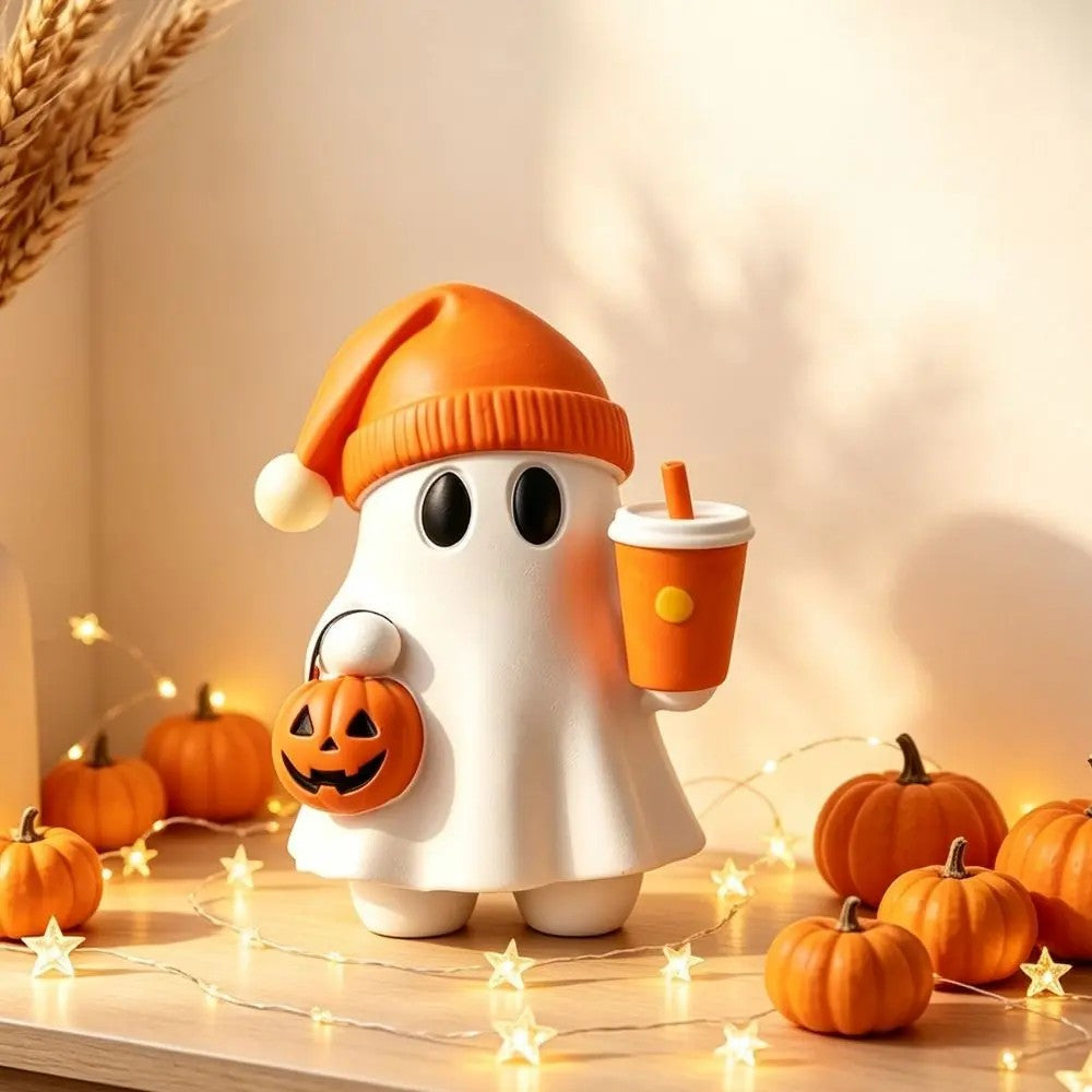 Ghost & Pumpkin Figurine