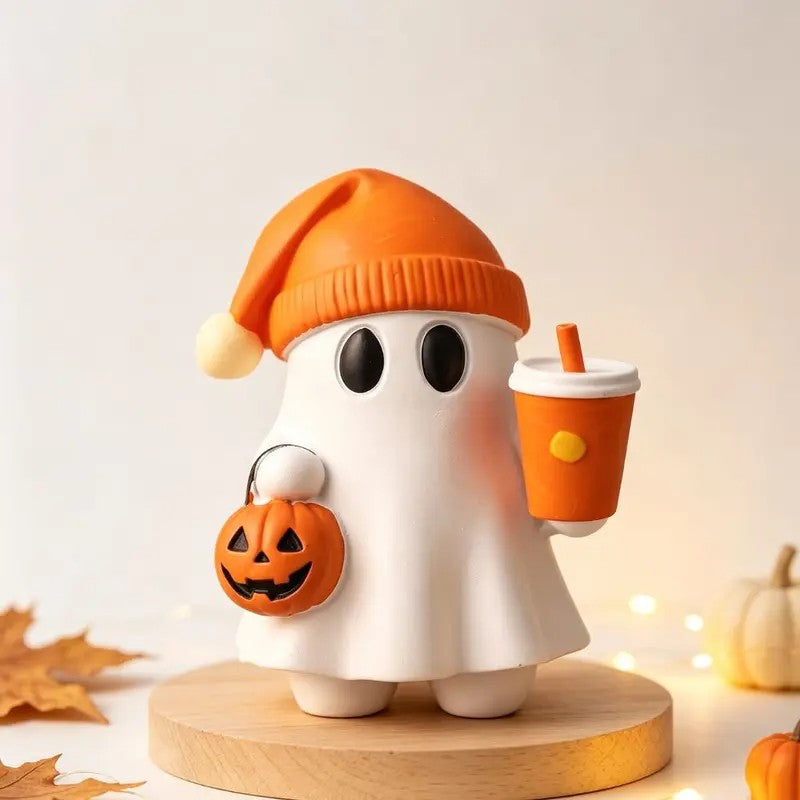 Ghost & Pumpkin Figurine
