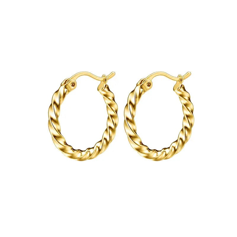 Twisted Rope Hoop Earrings